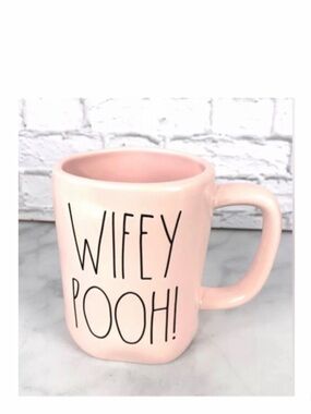 NEW Rae Dunn Wifey Pooh! Mug Blush Pink